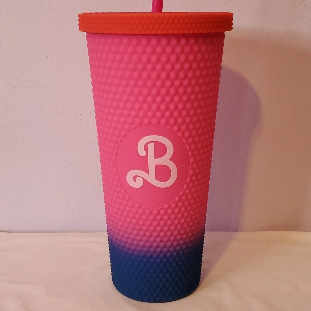 Multicolor Tumbler With Lid And Straw
